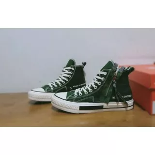 Converse high ENSHADOW green sepatu zipper pria