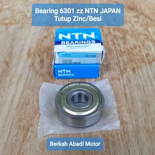 Laher Bearing Tutup Zinc 6301ZZ NTN JAPAN OEM | Bering Besi Laker Klaker Lahar 6301 ZZ Tutupan