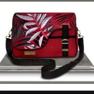 Tas Selempang Wanita Warna Merah Shoulder Bag Organizer Unik Cantik GBO Makara Etnik Lingua Termurah