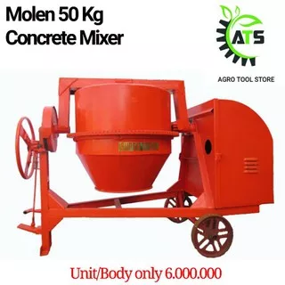 Mesin Molen Pengaduk Semen 50 kg Kilogram Unit Only Concrete Mixer 50kg