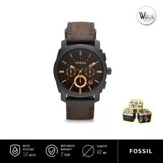 Jam Tangan Fossil Pria Original Fosil Machine Mid-Size Chronograph 42mm Tin Box Asli Analog FS4656