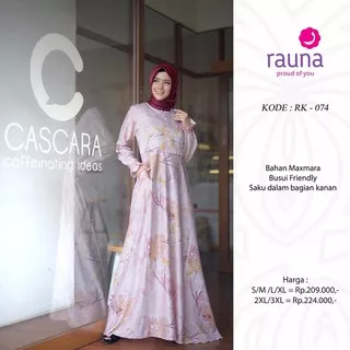 DISKON RK 074 - RAUNA - GAMIS MOTIF CANTIK