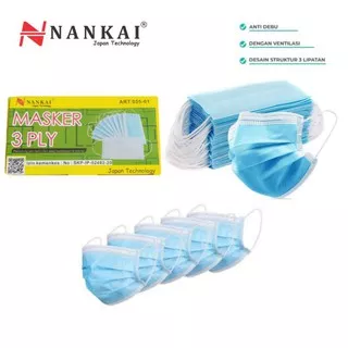 Masker Nankai 3 Ply Isi 50 Pcs Atau Masker Wajah