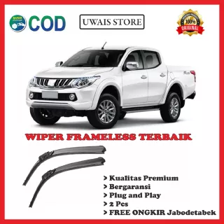 Wiper Frameless Wiper Kaca Mobil Mitsubishi Strada Triton Frameless 21 & 19 Terbaik