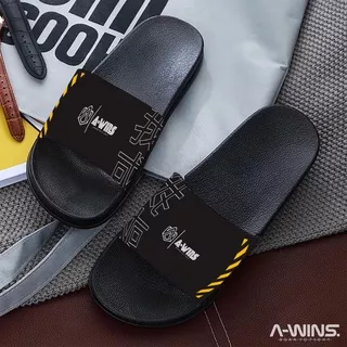 sandal slop pria wanita terbaru sandal slop anti licin sendal slop slide terlaris sendal slop hitam A-WINS BLACK JAPAN