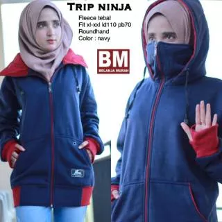 Jaket Trip ninja ori BM | Jaket hoodie | Jaket kupluk | Jaket ninja | Jaket Resleting