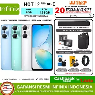 INFINIX HOT 12 PRO NFC RAM 13GB [8GB+5GB extended] ROM 128GB 8/128 GB GARANSI RESMI