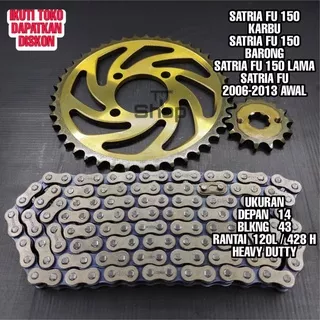 GEAR GIR SET PAKET SATRIA FU KARBU SATRIA FU BARONG PNP FU TAHUN 2006-2013 BAJA BAKAR SEPUH BERKUALITAS GEARSET SATRIA FU GIRSET SATRIA FU