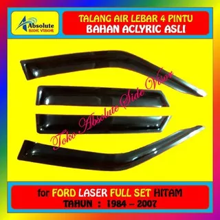 Talang Air (4 Pintu) Ford Laser 1984-2007 - Model Lebar - Warna Hitam - Merk Absolute