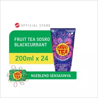 Fruit Tea Sosro BlackCurrant Genggam 200 ml isi 24 pcs