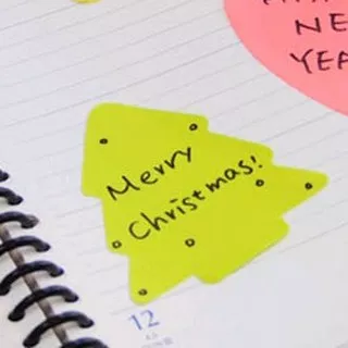 Stick`n Die Cut Christmas Tree 21591 Neon Green / Sticky note motif Pohon unik memo tempel kreasi