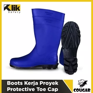 COUGAR Sepatu Safety Boots Kerja Proyek Protective Toe Cap Original Berkualitas