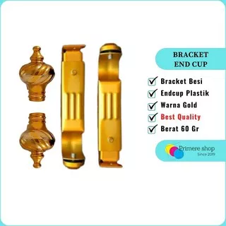 Bracket Gorden Besi Gorden Set / Penyangga Gorden End Cup SATUAN