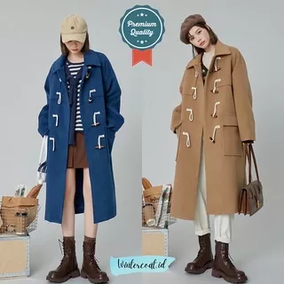 Coat wool korean style long mantel panjang import wanita IU hangat tebal premium jaket jacket winter spring wol woman korea
