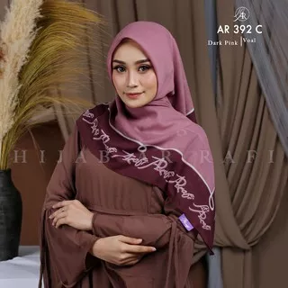 Hijab Arrafi Jilbab Segi empat Voal Premium Motif Segiempat Ar Rafi AR 392 C