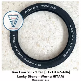 Ban Luar Lucky Stone 20 x 2.125 Power TREAD ETRTO 57-406 | Ban Sepeda Lipat 20x2.125