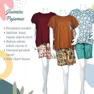 Pakaian Wanita Baju Tidur Dewasa Kekinian Piyama Busui Pendek Jasmine Pajamas Homedress Rayon Premiu