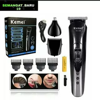 Alat Cukur Rambut Cas Kemei KM 1506 3 In 1 / Hair Clipper Kemei / Mesin Cukur Rambut Kemei