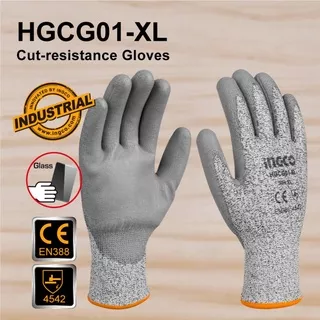 INGCO Sarung Tangan Anti Sayat Potong Cut Resistance Gloves Ukuran XL