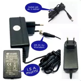 Adaptor receiver 12v = 1,5 A ori mesin