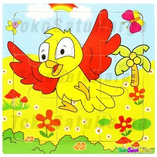 Mainan Edukatif Puzzle Binatang | Jigsaw kayu mini Animal Good Quality