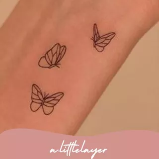 Aesthetic tattoo Butterfly tattoo Temporary tattoo tato aesthetic tato kupu - kupu aesthetic | a.littlelayer