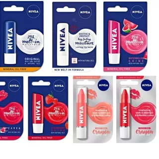  NIVEA Lip Care Balm/Crayon-Original-Soothe-Color-Strawberry Lipstick - STRAWBERRY ?