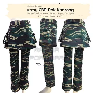 Celana Senam/ celana senam cbr Army/ Loreng Rok Cargo Panjang katun spandek super