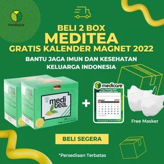 PROMO FREE KALENDER & MASKER | MEDITEA Minuman Serbuk Ekstrak Green Tea | Teh Hijau Menguatkan Imun dan Membantu Menyembuhkan Penyakit Degeneratif dan Autoimun termasuk Kanker Antioksidan Tinggi EGCG