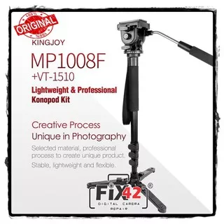 Monopod Tripod Kingjoy MP1008F + VT-1510 Video Photo Kamera Handycam.