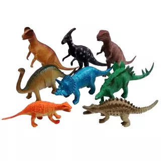 Set Miniatur Dino World Mainan Dinosaurus Karet Besar