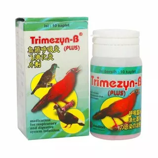 TRIMEZYN - B (PLUS) OBAT BURUNG SAKIT SESAK NAFAS MUKA BENGKAK HIDUNG BERLENDIR MENCRET