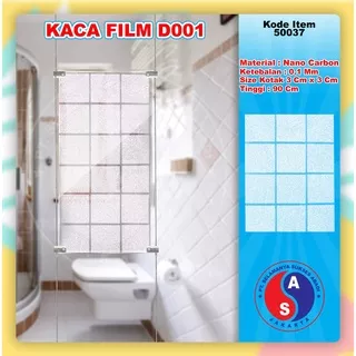 Sticker Stiker Cermin Kaca Film MOTIF KOTAK SILVER/D001 TERMURAH