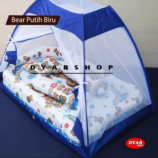 FQR Kasur bayi kelambu KOLAM BESS aneka motif | kasur Tenda Bayi | Doraemon , winnie the pooh 
