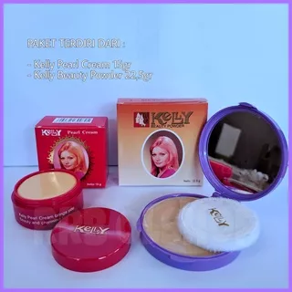 BB _ ORIGINAL BPOM - Paket 2 IN 1 Kelly Kosmetik - Kelly Pearl Cream 15gr - Kelly Beauty Powder 22,5gr - ORIGINAL BPOM