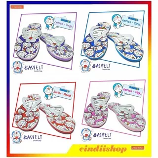 Sandal Jepit Wanita Motif Karakter Doraemon Sendal Japit Cewek Dewasa Lucu Spon Ringan