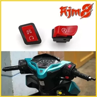 Saklar idling stop system + starter merah Vietnam tombol saklar Honda vario 125 150 beat revo helm in pcx cbu scoopy new vario wave saklar vietnam saklar lampu jauh dekat on off