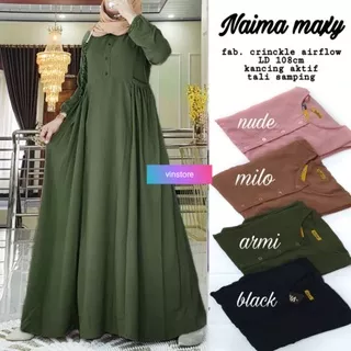 Gamis Naima maxy Ld 110 crincle import Vinstore