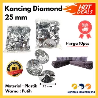 Kancing Diamond Plastik 22 mm Kancing Kristal Sofa Sandaran Divan Kancing Diamon