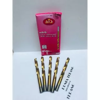 Mata Bor Besi ATS 12,5mm Kuning - HSS TiN Coated Fully Ground Twist Drill Bits 12.5 12,5 mm