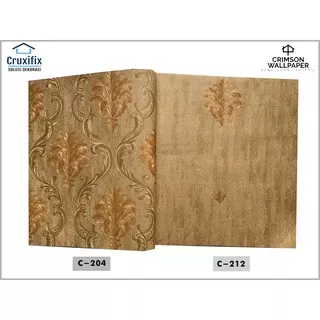 Wallpaper Kembang Batik Premium Vinyl Timbul Bertekstur Tebal