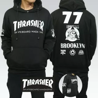 Jaket Sweater Thrasher Brooklyn 77 Jumbo Size XL-XXL
