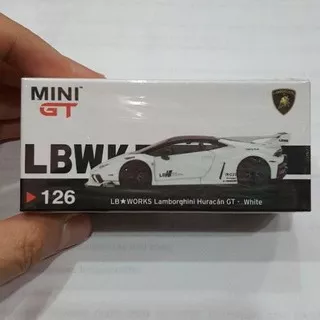 Mini GT 126 LBWK Lamborghini Huracan white -RHD