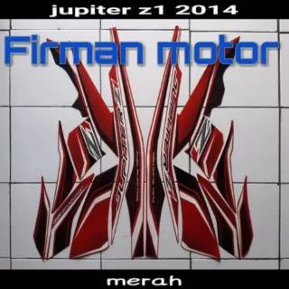 Striping stiker list body jupiter z1 2014 merah