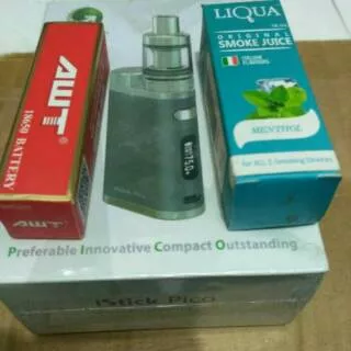 Paket Ngebul Termurah Eleaf pico 75 watt full bonus batre awt + liquid vape rokok elektrk murah?