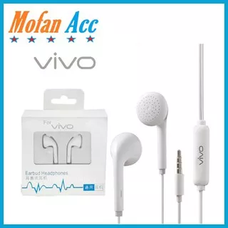 Headset Earphones Handsfree Earbud Stereo earphone putih untuk hp samsung vivo oppo huawei xiaomi