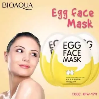 L3 Masker Wajah Telur | Egg Face Mask Bioaqua | Masker Muka Tisu Bio Aqua Tissue Tissu Pemutih Wajah