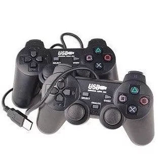 Gamepad joystick double getar m-tech gamer pc