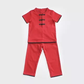 Baju imlek Anak laki laki / I Am Cotton Setelan Red Cheongsam