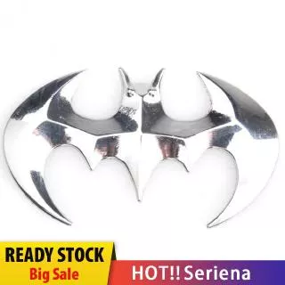 Emblem Logo Batman Bahan Metal Warna Silver untuk Dekorasi Mobil / Motor